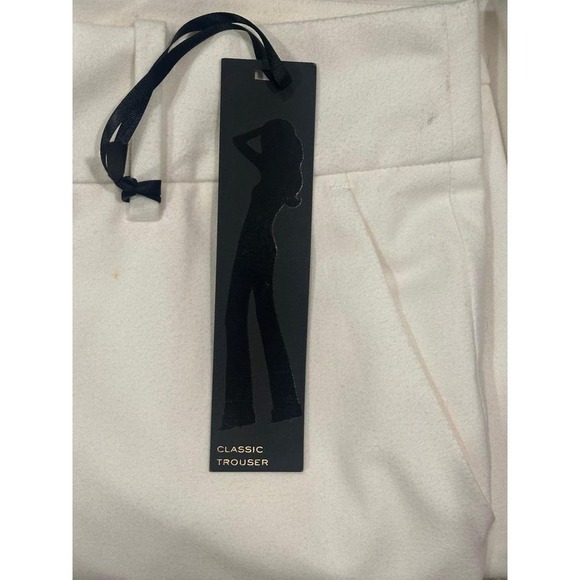 Bebe Audrey White Flare Wide Leg Dress Pants Womens Career Trousers Size 10 NWT - Picture 8 of 8